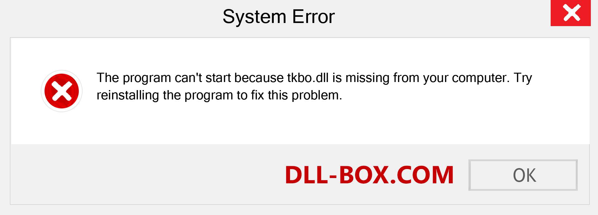  tkbo.dll file is missing?. Download for Windows 7, 8, 10 - Fix  tkbo dll Missing Error on Windows, photos, images
